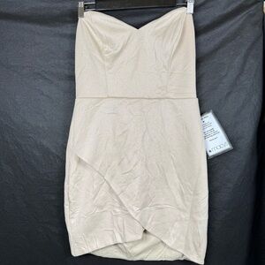 City Studio Strapless Dress Size 13 Junior Beige shimmer